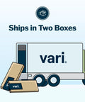 Vari ComfortEdge Electric Standing Desk 60X30 Black dual motor height adjustable workstation shipping in two boxes.