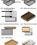 Heavy Duty Soft Close Drawer Slides With Bottom Mount Track Glides For Cabinets And Dressers, Quiet Smooth Action, Supports Up To 77 Lbs (35 Kg), Aluminum Alloy, Waterproof And Rust Resistant, Easy Install installation steps diagram