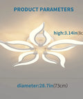 LED Ceiling Light With Remote 42W Dimmable Modern Flame Shape Flush Mount Chandelier Acrylic Fixture product dimensions