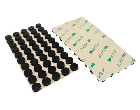 Silicone Bumpers With 3M Adhesive Backing For Cabinets Drawers Doors Countertops Desks Appliances Glass And Electronics Protection Black 10x3mm