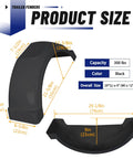 Illustration of Trailer Fenders With Built In Skirt And Steps 2 Pack Fits Single Axle Trailers With 13 Inch Wheels Plastic Black Fenders