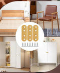Golden Flat Straight Mending Brackets Kit With 80 Screws 20 Pieces, shown with furniture for repair and assembly use.