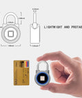 Fingerprint Bluetooth Padlock With No Key Needed Biometric Unlock Waterproof USB Rechargeable Portable Lock size comparison