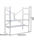 Portable Foldable Steel Scaffold Tower Featuring Wide Non Slip Platform Delivering 880 Lb Holding Power Built Tough With Zero Sweat Setup For Reliable Weekend Warrior Projects, dimensions 120cm x 60cm.