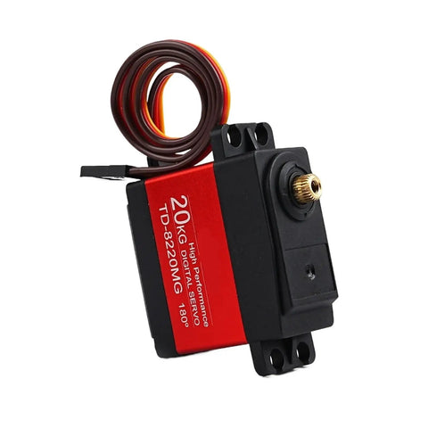Heavy Duty Waterproof Digital Servo Motor Slamming Out Beast Mode Torque And Rock Solid Full Metal Gears for R C Trucks, 20KG capacity.