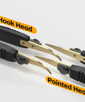 Close-up of LCR ST1 10KHz LCR Meter With Tweezers Beast All In One SMD Tester tweezers with hook and pointed heads.
