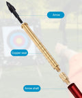 Exploded view of a 25 Grain Brass Screw In Arrow Insert Weight For Carbon Arrows 6.2mm 0.244 Inch Shaft Field Points Archery Accessory