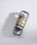 Quick Release Titanium Keychain With 2 To 28mm Rings, Swivel Heavy Duty Key Ring for Home and Car Keys shown vertically