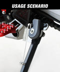 Ride Ready Universal Motorcycle Kickstand Springs Set For Dirt Bikes, Pit Bikes, Mini Bikes And Electric Scooters installed view