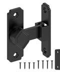 Sturdy 90 Degree Barn Door Lock Aluminum Alloy Security Flip Lock For Barn, Bedroom, Fence And Shed, Anti Theft Gate Latch, Black