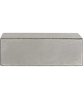 1 x 2 x 3 inch hardened steel machinist setup block, front view, no holes