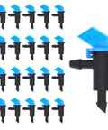 100 Pack 2 GPH Drip Emitter Flag Drippers For Garden Lawn Vegetables Easy Install Irrigation System Parts With 4mm And 7mm Hose Connectors Blue Durable Plastic