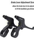 Universal Bicycle Brake Lever 4 Finger Aluminum Alloy For 22mm Handlebars Pair, grippy ergonomic design with adjustment screw