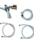 Thickened High Temperature Steam Iron Hose Replacement For Steamer Machines With Heat Resistant PVC Nylon Air Duct Tube 140 X 2.5 X 0.2 Cm Tight Seal Lightweight Easy Install Wide Compatibility Durable And Flexible, coiled and in use