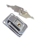 Awesome Two-Pack Metal Clasp Lock Toggle Latch With Chrome Finish For Suitcase Chest Jewelry Box And Birdhouse Project Easy To Install Right Now, featuring chrome latch with key.