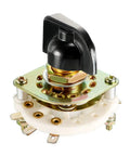 1P8T 1 Pole 8 Position Band Selector Rotary Switch With Knob For DIY Electronics, channel style, durable black knob on top