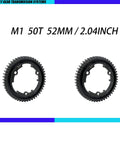 Beefy Hardened Steel Spur Gear Set 50T 1 Mod For RC Upgrades, 2 pc CNC Machined Replacement 6448 Gears Black Oxide Finish