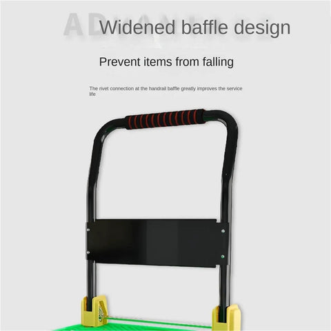 Heavy Duty Folding Hand Truck Cart With 661Lb Capacity For Moving Boxes Furniture And Appliances Portable Flatbed Dolly, widened baffle