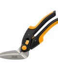 C.JET TOOL 10-inch heavy-duty scissors with orange/black soft-grip handles and stainless steel blades