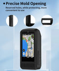 Rugged Soft Shell Case For ELEMNT ROAM V3 GPS Cycling Computer Beefy Silicone Leather Blend Shock Absorption Black Finish