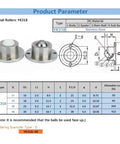 10 Pack Heavy Duty Ball Transfer Units Featuring 27Mm Pom Balls For Seamless Rolling Smooth Heavy Load Glide Across Workbenches And Conveyor Tracks Built Tough For Any Job Site Rigor With Zero Hassle diagram with stainless steel parameters.
