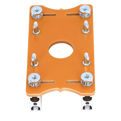 Tank Built Aluminum Router Table Insert Plate With Precision Miter Slot Guides And Bulletproof Support Frame Fits 65mm Router Bases, top view