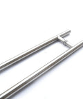 Long 39 3/8 Inch Stainless Steel Door Pull Handle For Interior And Exterior Doors Dual Side Round Tube Grips Satin Finish Rust Resistant 304 Grade