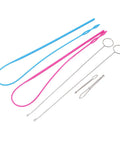 Loop Turner Sewing Tool Set Six Piece Stainless Steel Rope Threader Bead And Threading Device For DIY Knitting Projects Easy To Use And Highly Practical For Fast Tangle Free Sewing, six-piece set on white