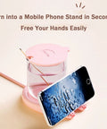 Image of Electric Coffee Mug Warmer With Three Temperature Settings And Auto Shut Off Keeps Your Joe Piping Hot Through The Daily Grind Super Solid Go To Desk Essential For Coffee Crew holding a smartphone.