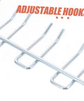 Close-up of Two Pack Adjustable Iron Storage Hooks Heavy Duty Pegboard Tool Hangers for flexible mounting