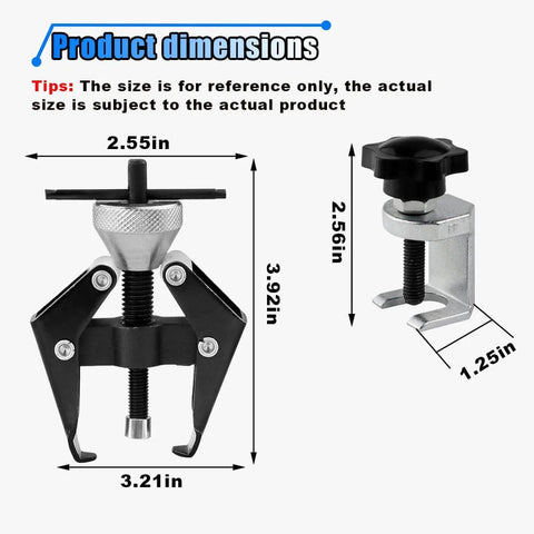 Dimensions of Adjustable Wiper Arm Removal Tool Kit And Battery Terminal Puller Set for Bolt Type Windshield Arms
