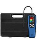 LD600 Portable Gas Leak Detector with 16-inch gooseneck and carrying case, 3000mAh rechargeable battery, blue.