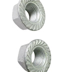 Close-up of silver lock nuts from Front Hub Motor Shaft Kit For E-Bikes And E-Scooters, 12mm Axle Lock Nut With Lock Washer And Nut Cap.
