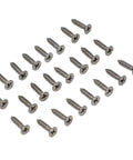 Close-up of metal screws compatible with Pro Grade Aluminum T Track Miter Jig for Woodworking Router Tables, showing cross head design.