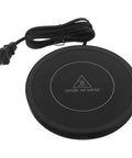 Electric Coffee Cup Warmer Desk Mug Heater with black surface and power cord for maintaining drink temperature.