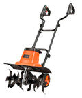 Corded Electric Tiller With 18 Inch Tilling Width, 13.5 Amp Heavy Duty Rototiller Cultivator With Steel Tines And Foldable Handle