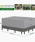 Rectangle Patio Furniture Cover For Outdoor Tables And Chairs 110 By 84 Inches Heavy Duty All Weather Waterproof And UV Resistant