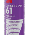 Drywall corner bead spray adhesive 13.8 oz can in purple with adjustable nozzle, contractor-grade, fast-grab aerosol, red tint visibility.
