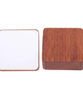 Wooden Magnetic Wall Sconce Night Light With Gravity Sensor, square design on white surface, showcasing wooden material