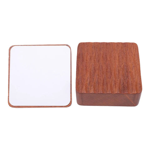 Wooden Magnetic Wall Sconce Night Light With Gravity Sensor, square design on white surface, showcasing wooden material