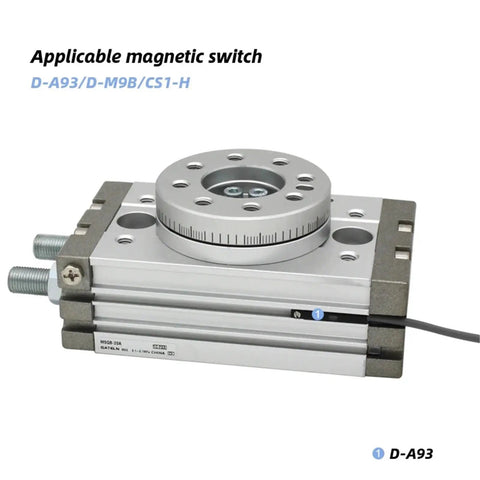 Pneumatic Rotary Cylinder Double Acting Air Table Actuator For Precise Motion Control In Industrial Automation Durable Aluminum Body Compatible With MSQA1A MSQA2A MSQA3A MSQA7A MSQB1A MSQB2A MSQB3A MSQB7A with magnetic switch compatibility shown