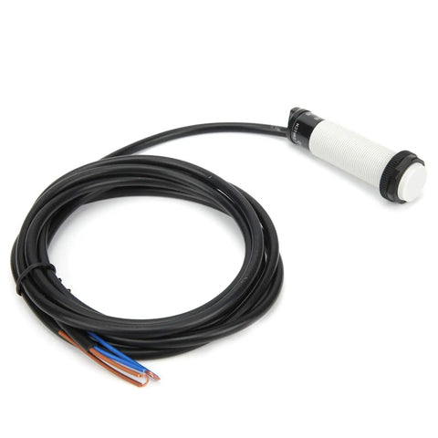 Inductive Proximity Switch With 8mm Sensing Distance 90 250VAC Capacitive Approach Sensor Three Feet Power Cord Durable ABS Housing