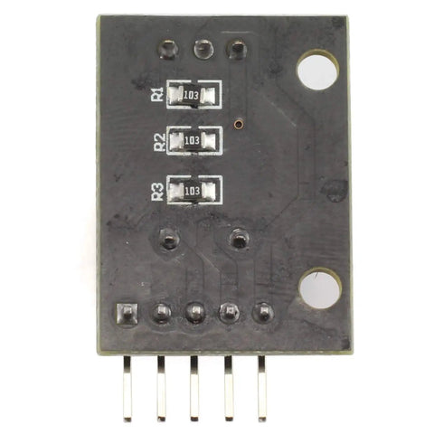 Back view of a 2 Pack KY-040 Dope 360 Degree Rotary Encoder Module With Clickable Switch And Knob Cap For Arduino Projects, 5V Compatible, 20 Pulses Per Revolution, Easy Integration, Durable Encoders For Robotics