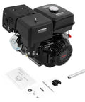 Beefy 15HP 420cc 4 Stroke Gasoline Engine Horizontal Shaft Air Cooled Pull Start Motor with accessories visible