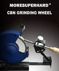 180 Grit CBN Grinding Wheel For 8 Inch Bench Grinders With Five Eighths Inch Arbor Aluminum Core Nickel Plated Durable Sharpener
