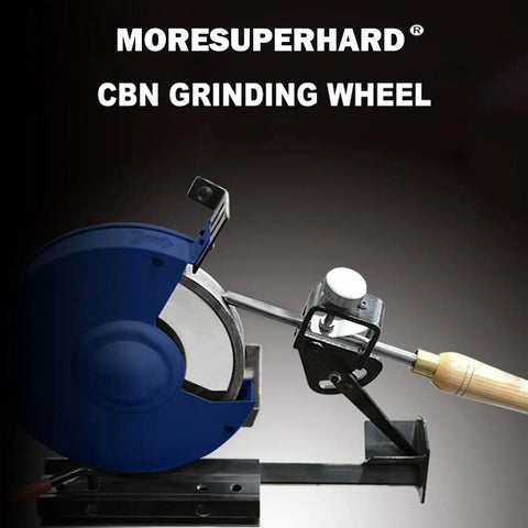180 Grit CBN Grinding Wheel For 8 Inch Bench Grinders With Five Eighths Inch Arbor Aluminum Core Nickel Plated Durable Sharpener