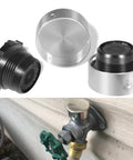 2-Pack 630-7500 Vacuum Breaker Repair Kit For Anti-Siphon Wall Hydrants shown next to installed hydrant, premium replacement parts