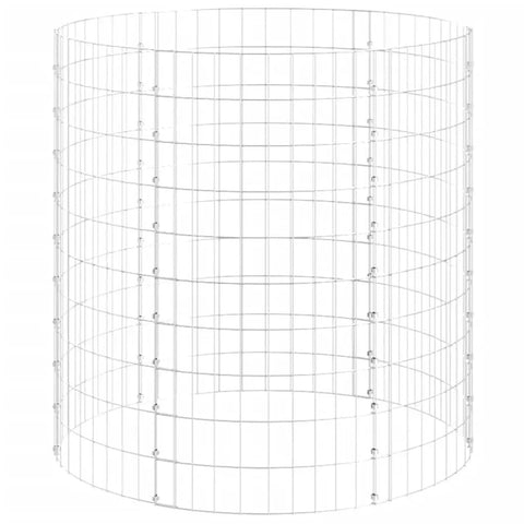 Rugged Galvanized Steel Cylindrical Compost Tumbler For Yard Waste And Kitchen Scraps 39.4 Inch Heavy Duty Outdoor Bin With Enhanced Aeration