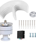 Vertical Lantern Wind Turbine Generator Kit With Controller, 4000W-6000W Output, 24V System, 5 Blade Design, pieces shown