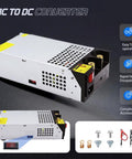 AC to DC 24V 62.5A 1500W Power Supply for DIY Projects and RVs Universal SMPS 110V to 24V Plug and Play Converter Transformer Driver Adapter for LED Strip LCD Monitor Pump, metal case
